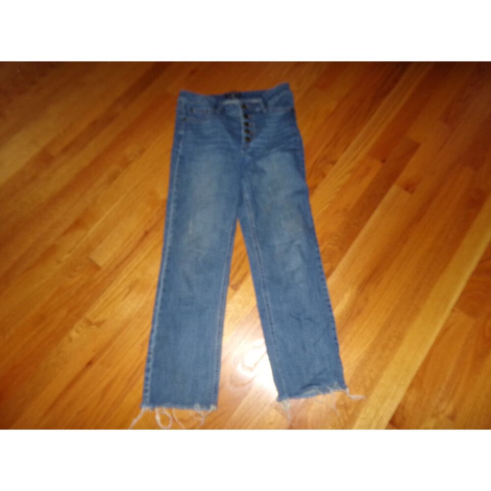 Retro 90s style button front Kenneth Cole jeans‎ size 6 Frayed hems